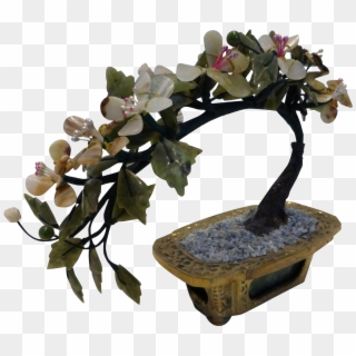 Vintage Jade Semi-precious Stone Bonsai Tree Clipart