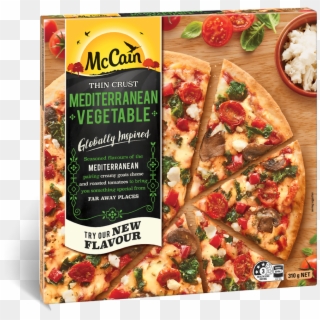 Ultra Thin Mediterranean Vegetable Pizza 310g , Png Clipart
