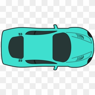 Turquoise Racing Car Vector Drawing Clipart