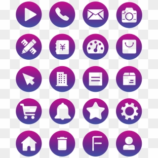 Aesthetic Icon Mobile Phone Gradient Png And Vector Clipart