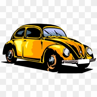 Vector Illustration Of Volkswagen Beetle Car Automobile Clipart