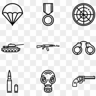 Military Base - Army Icons Clipart