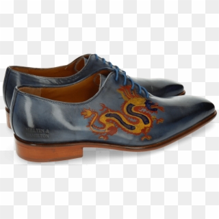 Oxford Shoes Clark 6 Moroccan Blue Dragon - Leather Clipart