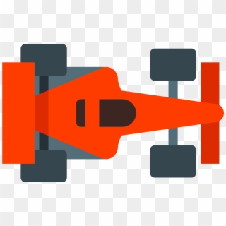 F1 Racing Car Icon Top View - Top Down Race Car Clipart