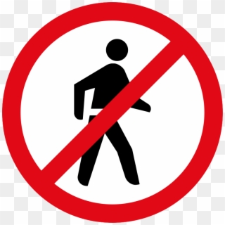 Pedestrian Prohibited Sign - Safety Sign No Eating Clipart