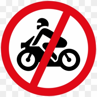 Motor Cycles Prohibited Sign - No Entry For Motorcycle Sign Clipart