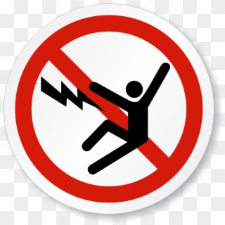 Electric Shock Iso Prohibition Sign - No Electric Shock Clipart