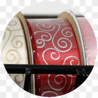 Swirl Pattern Ribbon Silver/red Clipart