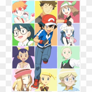 Ash Ketchum And All Of His Friends ^ - Ash All Traveling Companions Clipart