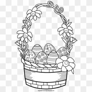 Banner Freeuse Stock Free Click To Save Image Floral - Easter Baskets To Draw Clipart