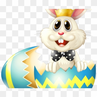 Easter Basket Bunny Png Transparent Images - Happy Easter Bunny Transparent Background Clipart