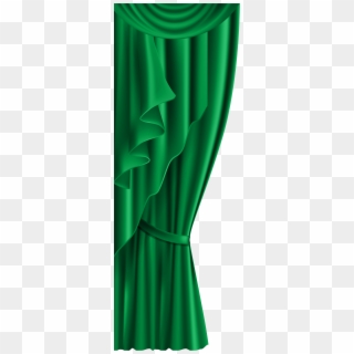 Curtain Green Transparent Png Clip Art Image - Green Curtain Png