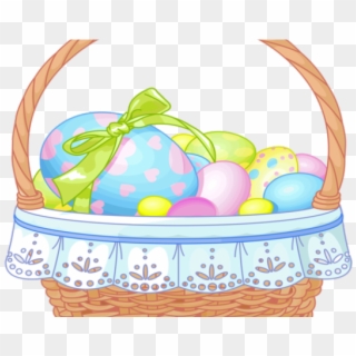 Easter Basket Bunny Clipart Transparent - Eggs Transparent Background Easter Png