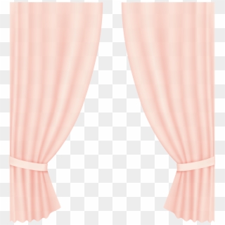 Transparent Curtain Peach Clip Art Png Image - Transparent Bed Curtain Png