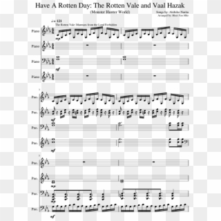 Have A Rotten Day - Rotten Vale Theme Sheet Music Clipart