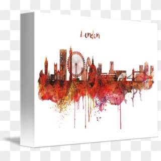 650 X 570 4 - London Watercolor Skyline Png Clipart