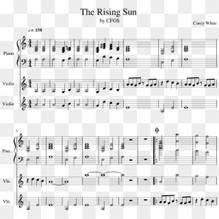The Rising Sun - Hostage Billie Eilish Violin Sheet Music Clipart