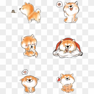귀여운 동물 Shiba Inu 만화 Png 및 Psd - Cartoon Clipart