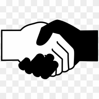 Shake Hand Png Black And White - Black And White Handshake Icon Clipart