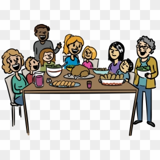 Family Dinner Clipart At Getdrawings - Family Thanksgiving Dinner Clipart - Png Download