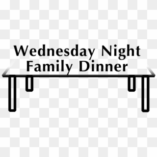 Weds Night Family Dinner Logo Draft1 Bw - Kick American Football Clipart