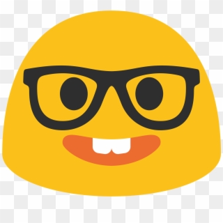 Nerd Emoji Png - Nerd Face Emoji Android Clipart