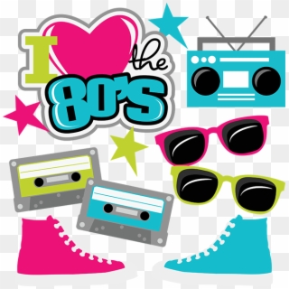 I Heart The 80's Svg Cut Files For Scrapbooking 80's - Love The 80s Clipart - Png Download