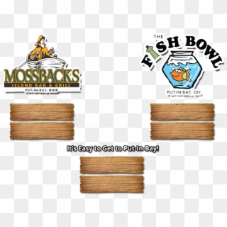 Mossbacks And Fish Bowl At Put In Bay - Plywood Clipart