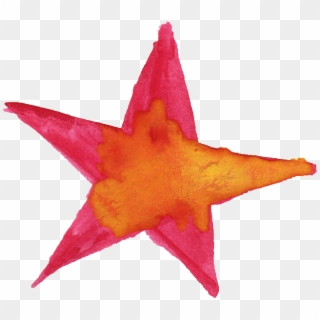 Free Download - Watercolor Star Red Clipart
