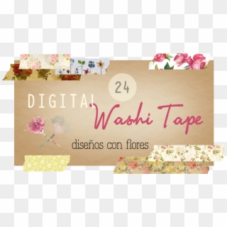 Digital Washi Tape Florales Clipart