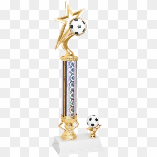 Dual Gold Star Soccer Trophy - Trophy Clipart