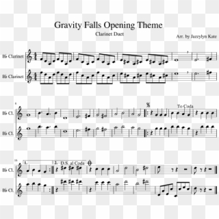 Gravity Falls Opening Theme Clarinet Duet - Jeopardy Theme Tenor Sax Clipart