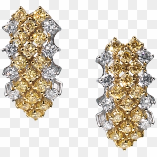 Josephine Yellow Diamond Earrings Clipart