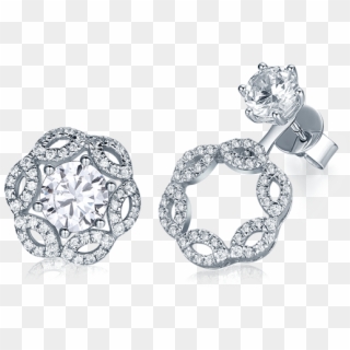 Enchanting Floral Multi-way Diamond Earrings Setting Clipart