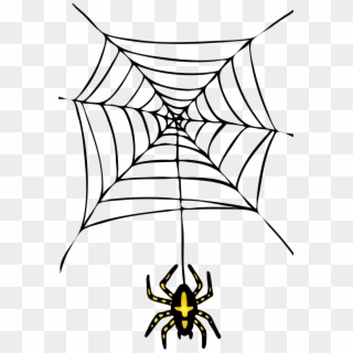 Large Size Of Halloween Spider Web Clipart Free With - Png Download