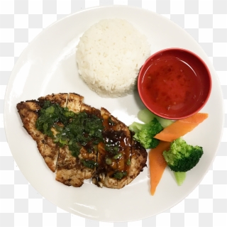Grilled Chicken Rice Plate Clipart