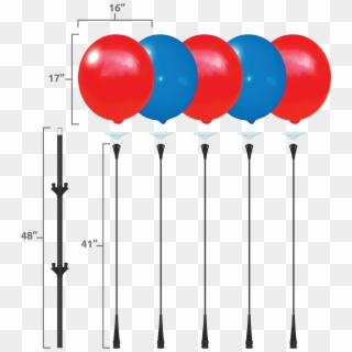 Weatherproof Reusable Seamed Balloon Cluster Pole Kit - Balloon Clipart