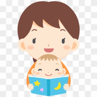 Woman Reading A Picture Book For Baby Free Png And - Baby Reading Book Png Clipart