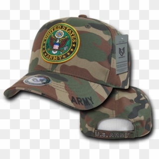 Rapid Dominance Us Army Logo Text 3d Woodland Camo - Baseball Cap Clipart