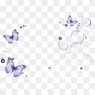 Butterfly Euclidean Vector Pattern - Vines And Leaves Clipart