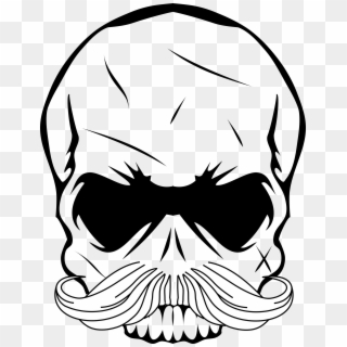 Skull Mustache Icons Png Free And Downloads Clipart