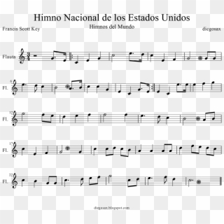 Partitura Del Himno Nacional De Los Estados Unidos Clipart