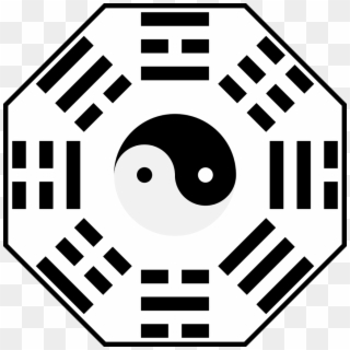 A Bagua Is A Mirror Encased In An Octagonal Wooden Clipart