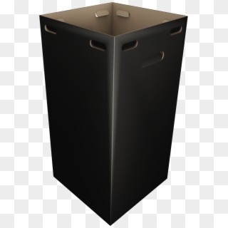 16x16x31 Black Cardboard Bin Clipart