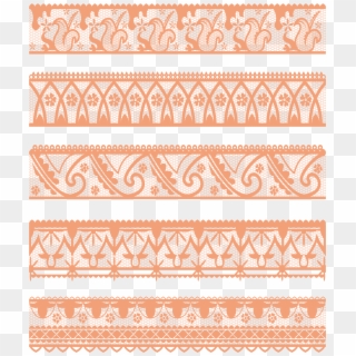 Lace Motif Orange Pattern Transprent Png Free Clipart
