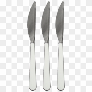 Decor Duo Polished White-silver Plastic Knives - Knife Clipart