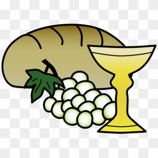 Wine Sacramental Bread Eucharist Drawing - Bread And Wine Clipart - Png Download