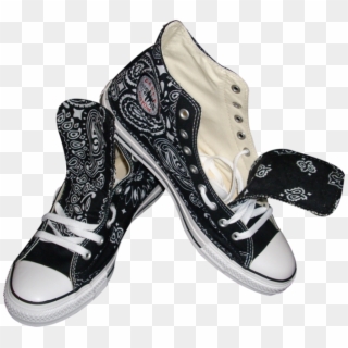 Black Bandana Chucks - Walking Shoe Clipart