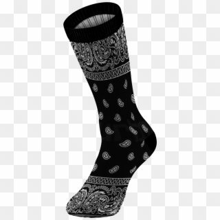 Customized Bandana Design Print Socks, Unisex, Black - Sock Clipart