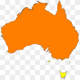 Australia Map Orange Clip Art At Clipartimage - Australia Map Vector Png Transparent Png
